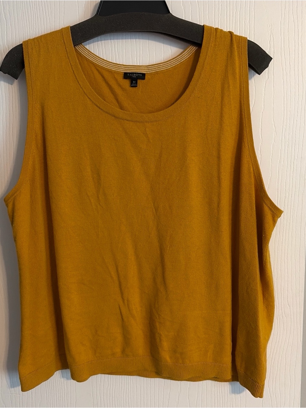 Talbots Mustard Yellow Sleeveless Knit Tank